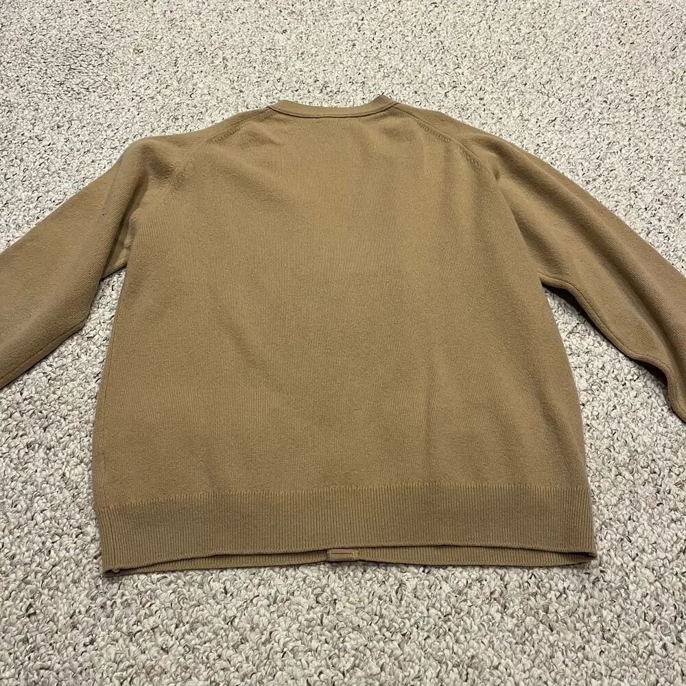 Lands End Lambswool Cardigan Sweater Sz M Classic Preppy Academia Grandpacore